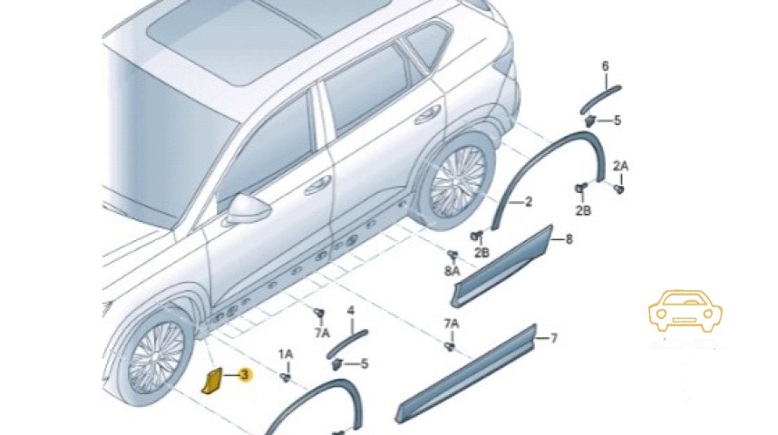 Skoda Kodiaq Накладка (кузов наружные) - OEM 565854376AB5K