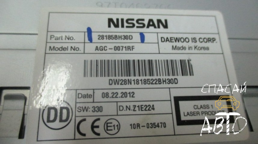 Nissan Qashqai (J10) Магнитола - OEM 28185BH30D