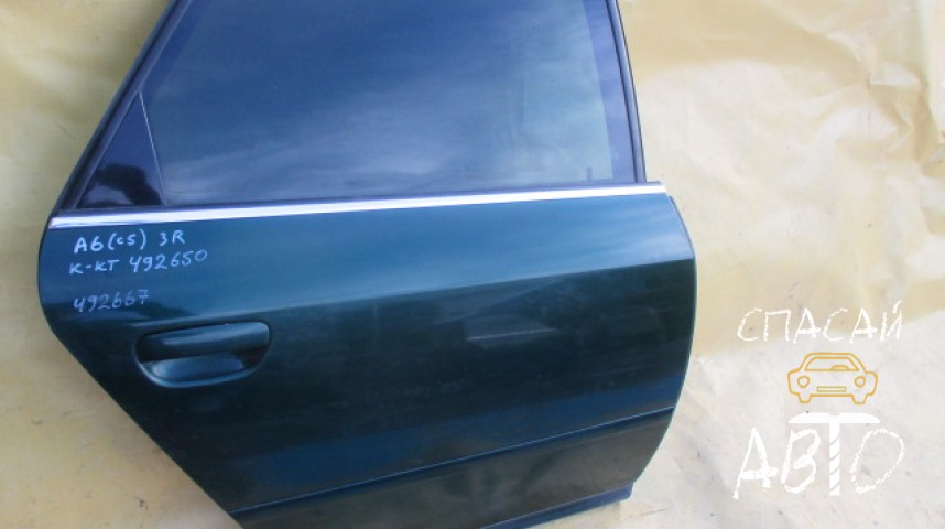 Audi A6 (C5) Накладка стекла заднего правого (бархотка) - OEM 4B0853764M